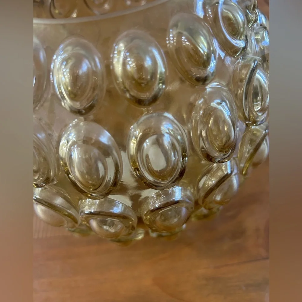 NWT Elegant Yellow Textured Glass Vase